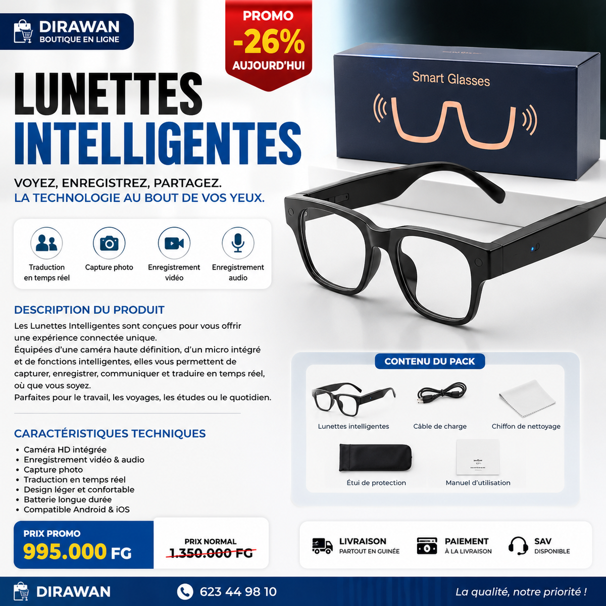Lunettes Intelligentes — La technologie au bout de vos yeux