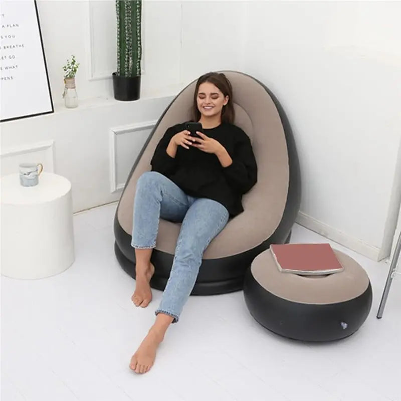 Fauteuil Gonflable Portable Oceanside avec Repose-Pieds