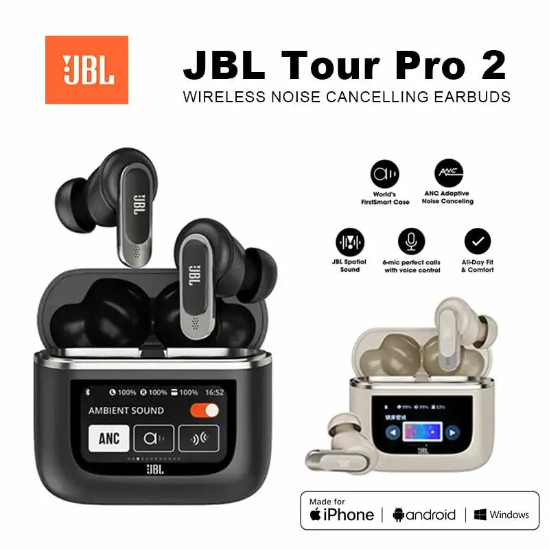 JBL Tour Pro 2 - Écouteurs Sans Fil Premium avec Boîtier Intelligent Tactile