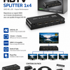 Répartiteur HDTV 1X4 4K Ultra HD – Partagez un signal, quadruplez le plaisir!