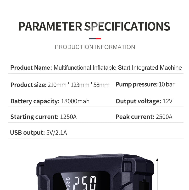 Démarreur de Voiture Portable 12V : Ne soyez plus jamais à court de batterie !