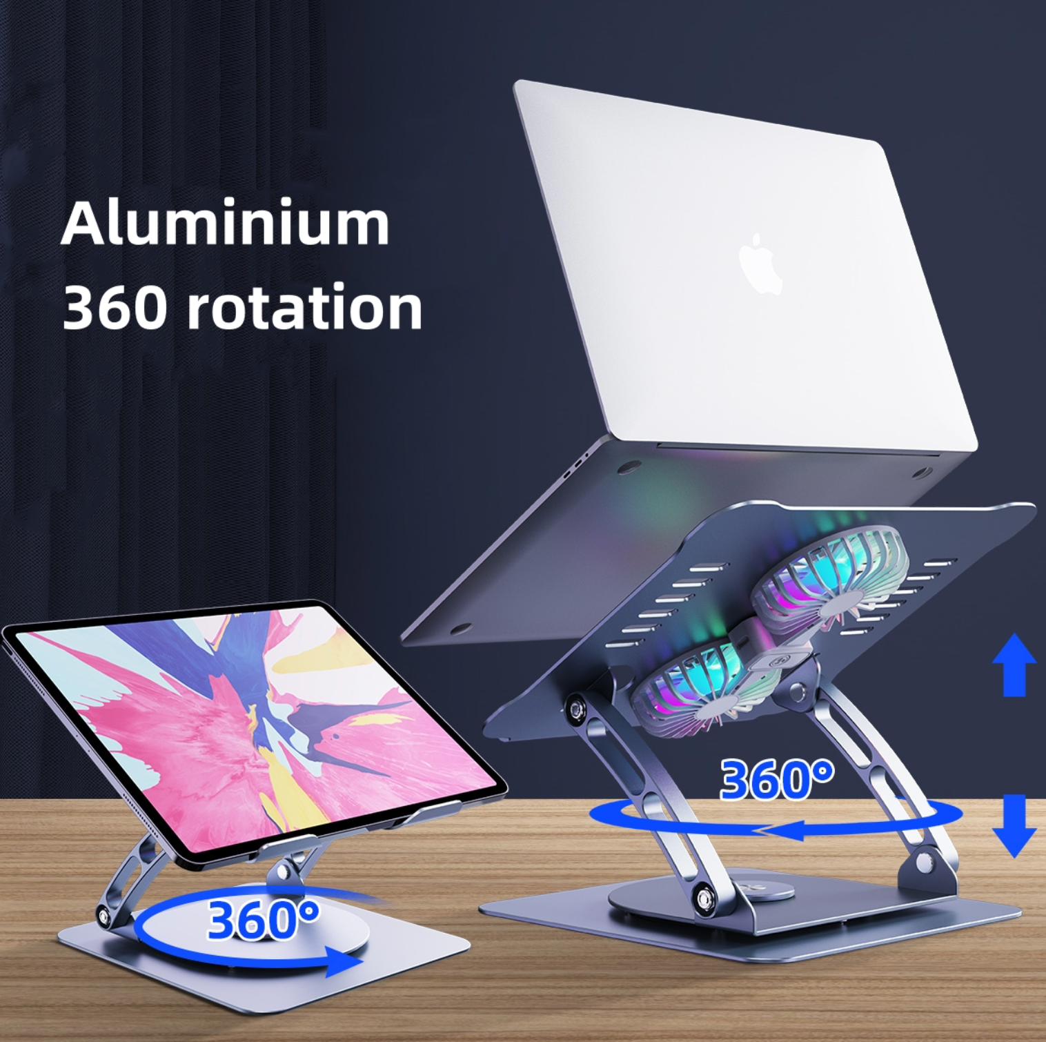 Support PC Ergonomique et Performant à Double Ventilation RGB