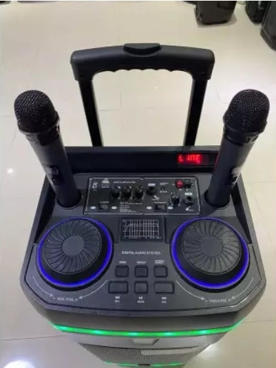 Haut-parleur, Système Audio Numérique AVCROWNS , P.M.P.O 100W, 12 pouces, à haute efficacité USB/TF & AUX