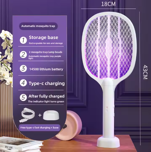 Raquette Anti-Moustiques Electrique Rechargeable Haute Performance