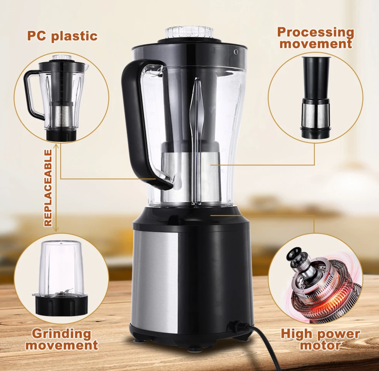 Blender Multifonction 6-en-1 Winning Star ST-5960 : Votre Allié Culinaire Ultime
