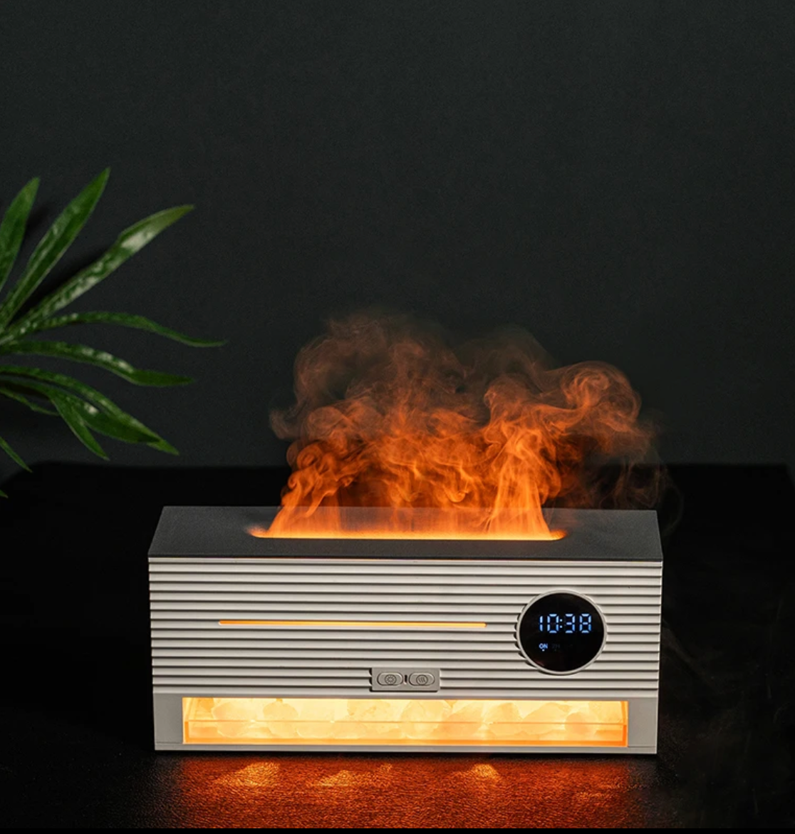 Diffuseur d'Arômes Flamme & Horloge : Oasis de Sérénité