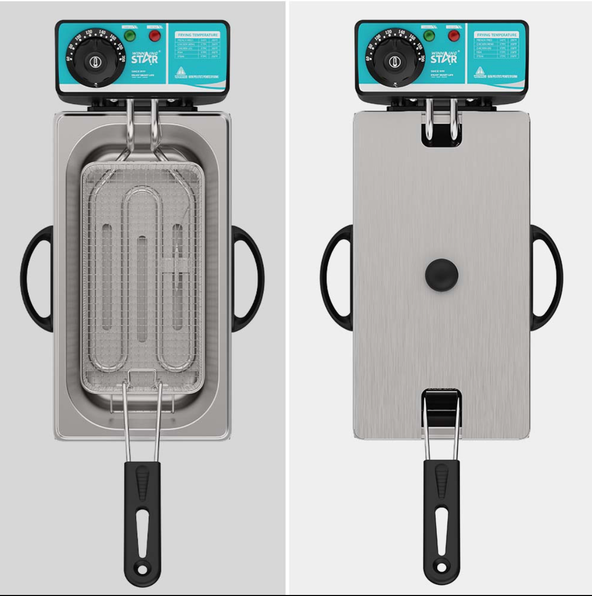 Winning Star ST-9203 Friteuse Électrique 4L - Friture Parfaite à Chaque Fois