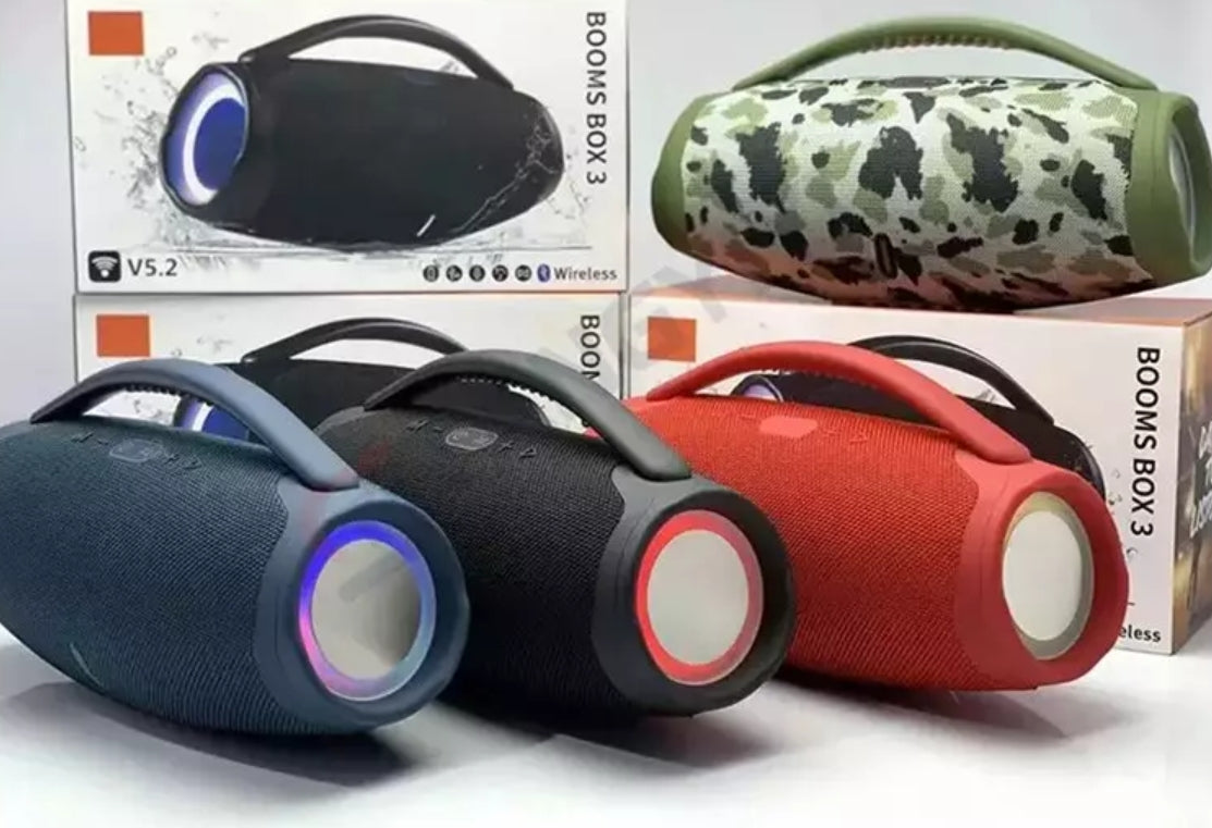 Haut-parleur BOOMS Box 3, TWS, 199 W, Bluetooth 5.2, IPX7, 6000mAh, 20 heures d'autonomie fête en plein air