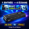Répartiteur HDTV 1X4 4K Ultra HD – Partagez un signal, quadruplez le plaisir!