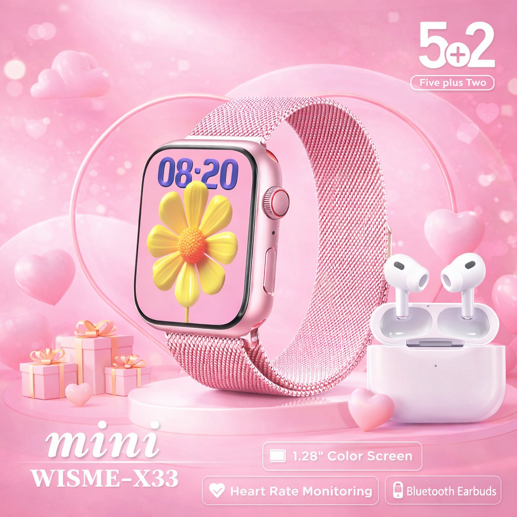 Mini WISME-X33 smart watch avec écouteurs sans fil