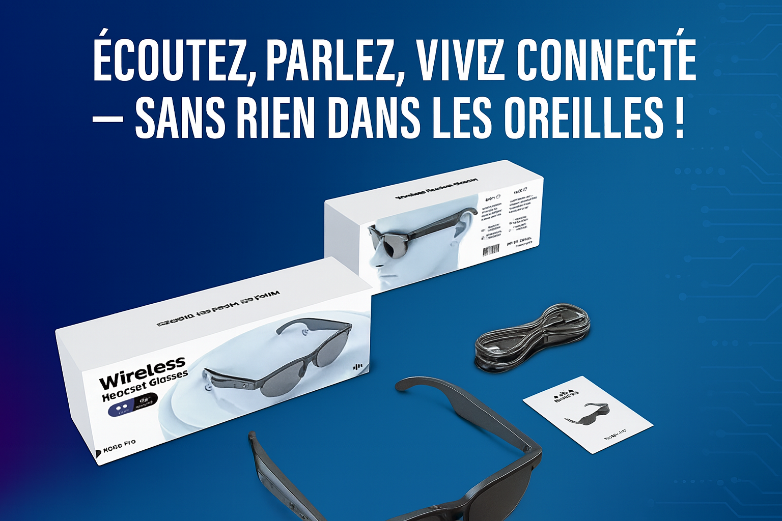 lunettes Bluetooth XG88 Pro Sans Fil BT Lunettes de Soleil avec Microphone et Haut-parleurs Intégrés Commande Tactile Assistant Vocal pour Hommes Femmes