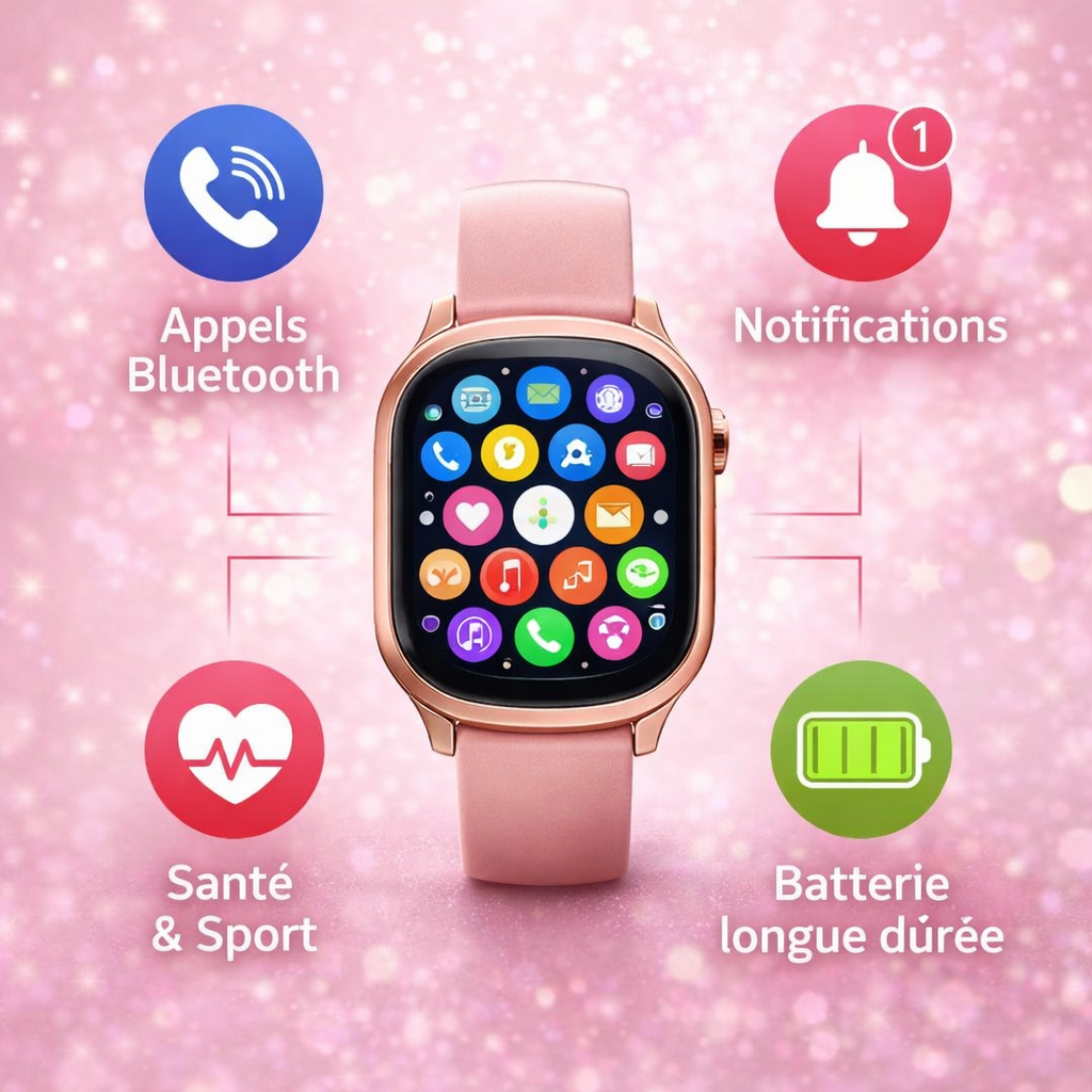 Coffret Smartwatch Femme NEO 68 Plus – Élégance & Technologie en un seul cadeau