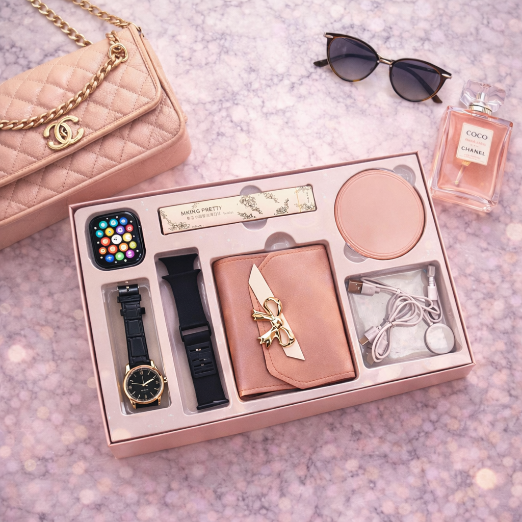 Coffret Smartwatch Femme NEO 68 Plus – Élégance & Technologie en un seul cadeau