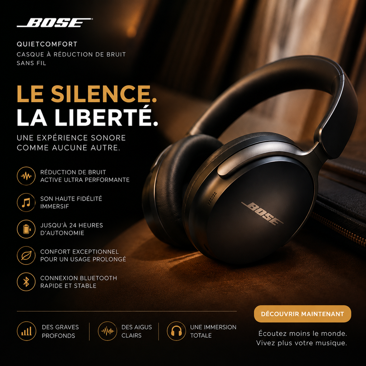 Casque Bose QuietComfort Ultra : L'Évasion Sonore Ultime