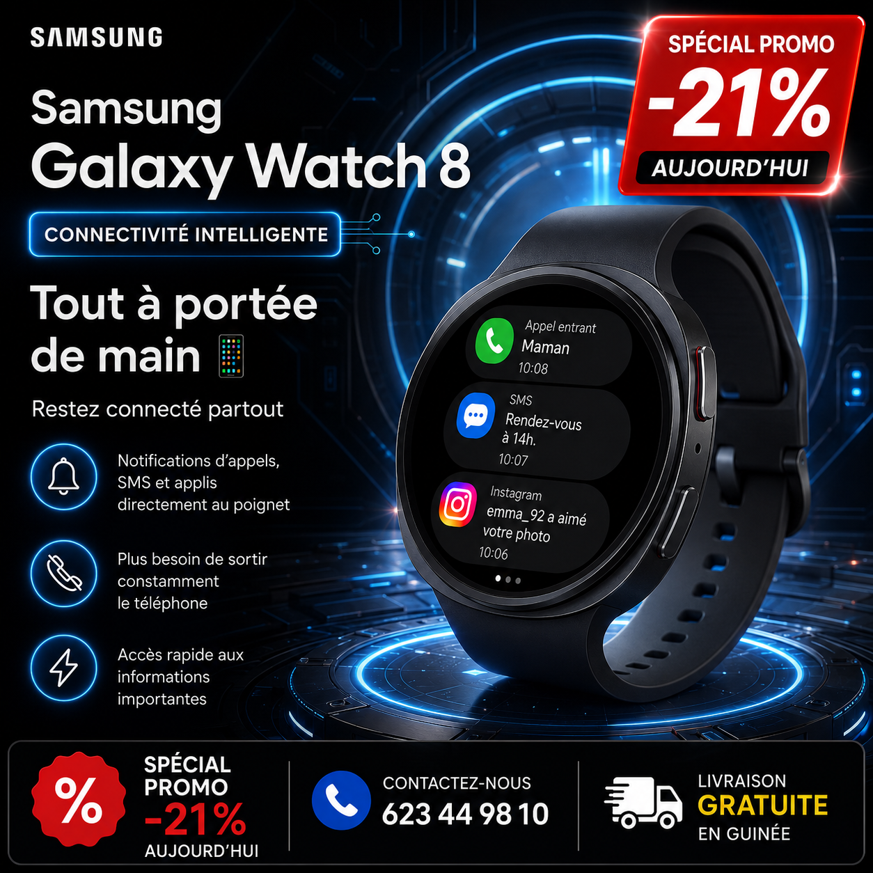 Samsung Galaxy Watch 8 : Votre Vie, Connectée