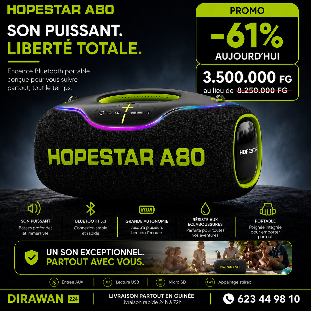 HOPESTAR A80 350W: L'Expérience Sonore Ultime