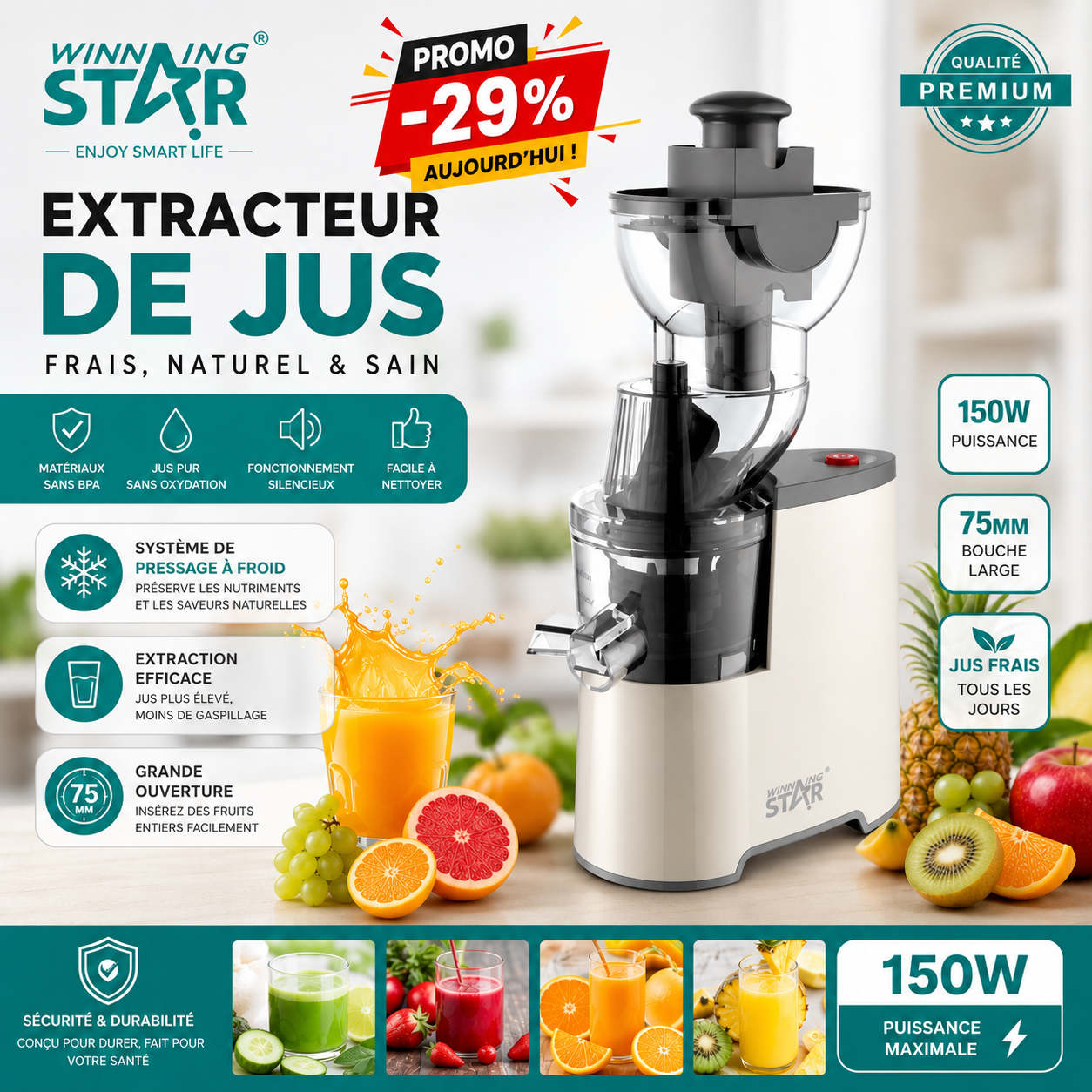Extracteur de Jus Révolutionnaire : Vitalité Instantanée