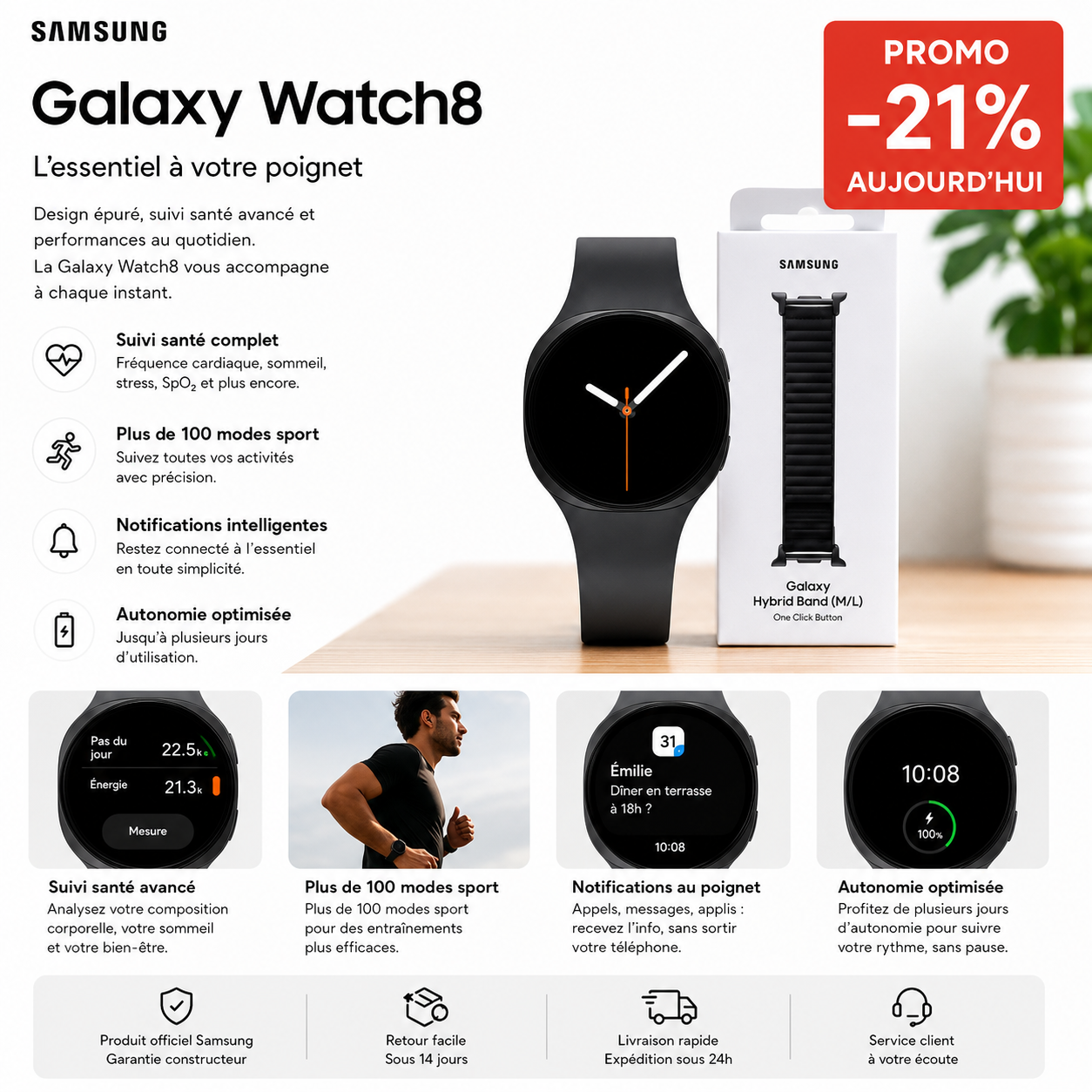 Samsung Galaxy Watch 8 : Votre Vie, Connectée