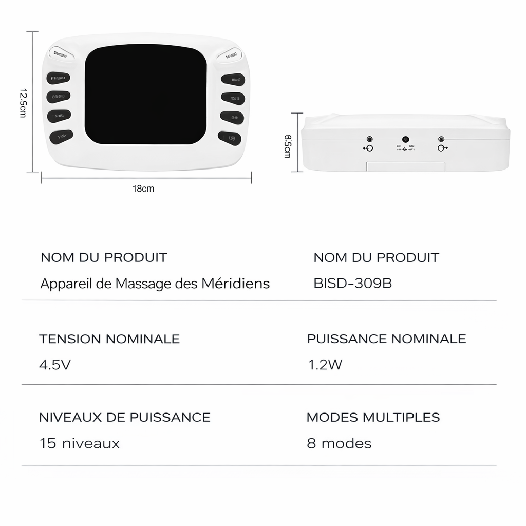 Appareil de Massage Électrothérapie Digital Multifonction