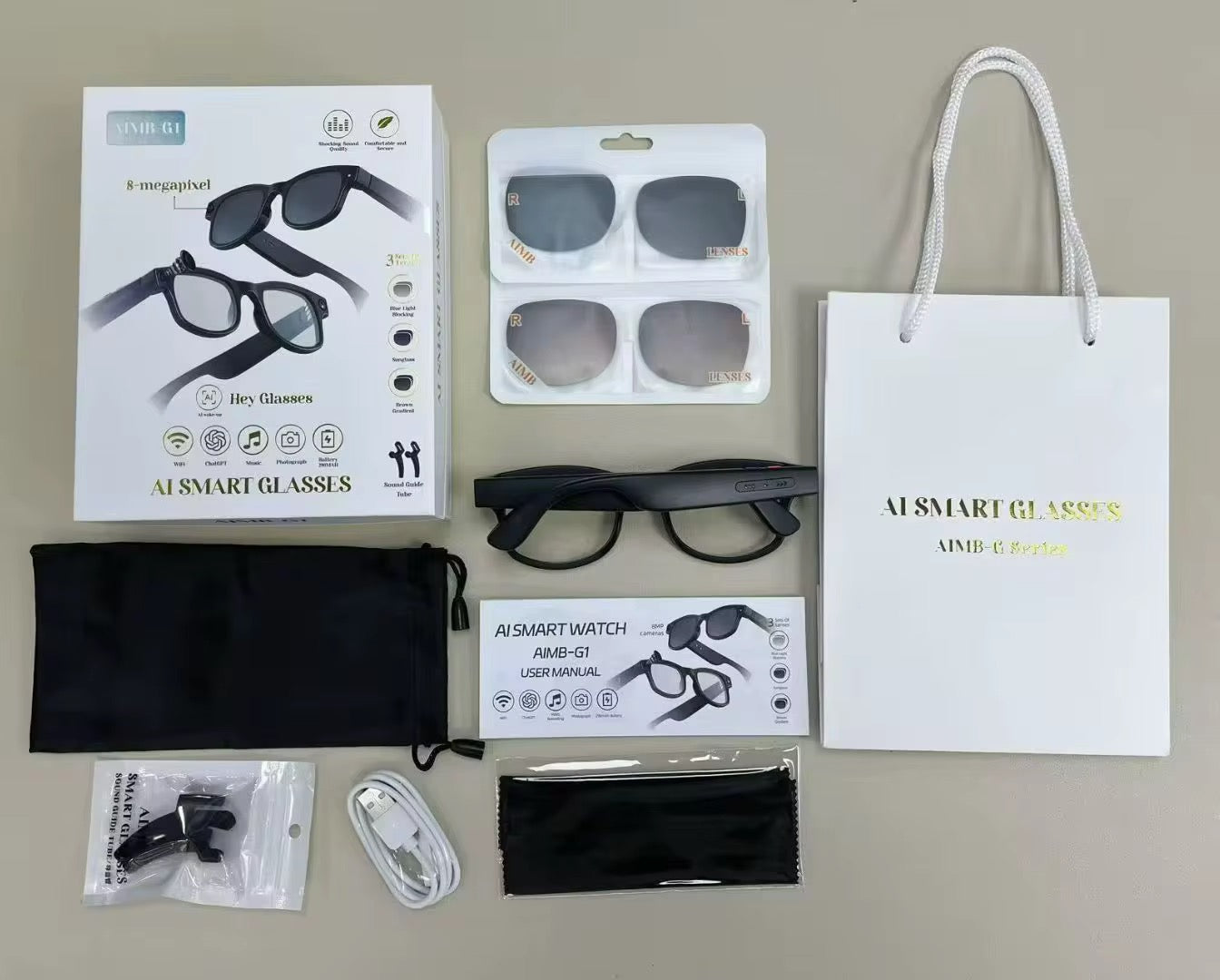Lunettes Intelligentes AIMB-G1 - L'Intelligence Artificielle au Service de votre Quotidien