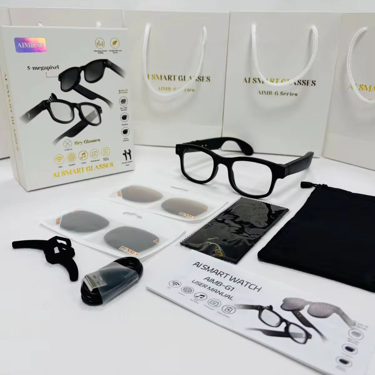 Lunettes Intelligentes AIMB-G1 - L'Intelligence Artificielle au Service de votre Quotidien