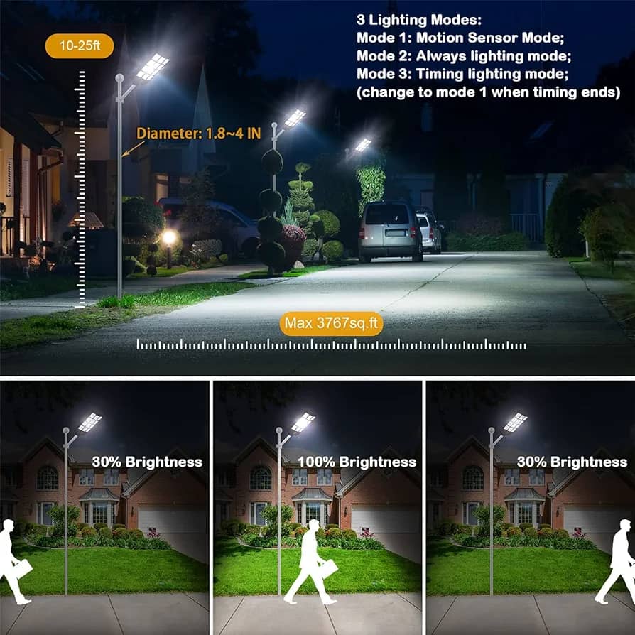 Lampe intélligente Solaire 400W: Illuminez Votre Monde