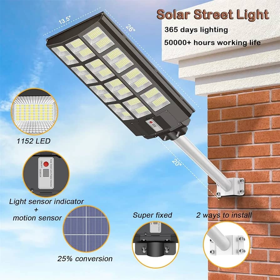 Lampe intélligente Solaire 400W: Illuminez Votre Monde