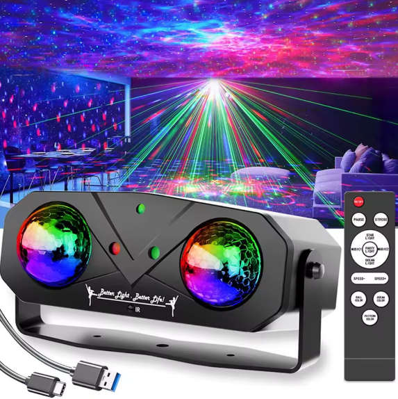 Projecteur Laser LED RGB avec Télécommande
