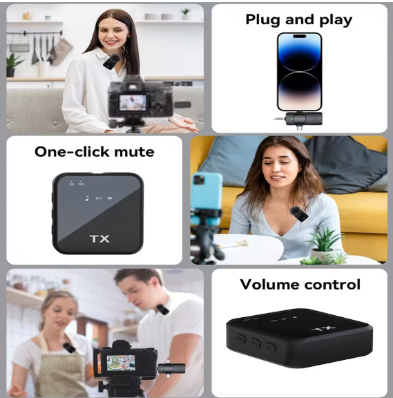 Micro Cravate Sans Fil Double TX F11-2