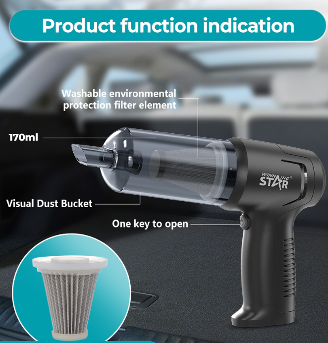 Aspirateur de voiture 3-en-1 Winning Star ST-5048