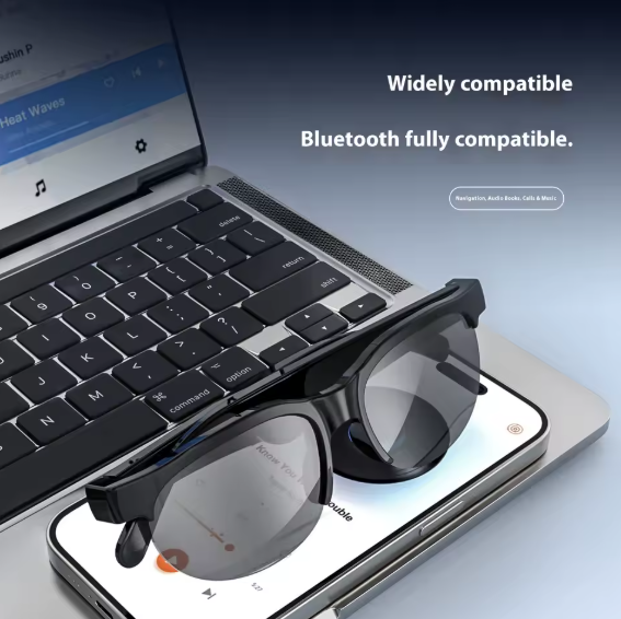 lunettes Bluetooth XG88 Pro Sans Fil BT Lunettes de Soleil avec Microphone et Haut-parleurs Intégrés Commande Tactile Assistant Vocal pour Hommes Femmes