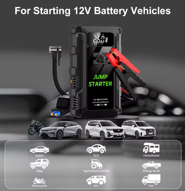 Démarreur de Voiture Portable 12V : Ne soyez plus jamais à court de batterie !
