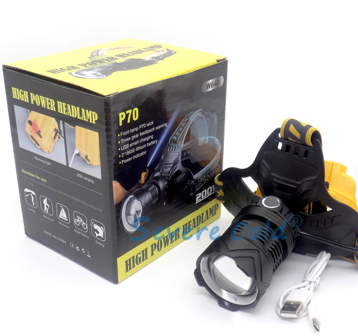 Lampe Frontale P70 Haute Puissance 200W