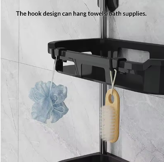 Étagère de Rangement Salle de Bain 3 Niveaux