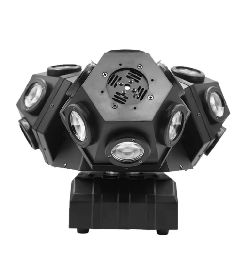 🎛️ Projecteur de Scène à Trois Têtes RGBW 3 en 1 Laser LED