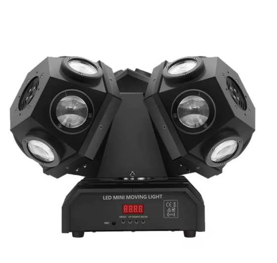 🎛️ Projecteur de Scène à Trois Têtes RGBW 3 en 1 Laser LED