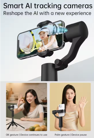 📱 Stabilisateur 3-en-1 – Selfie Stick + Trépied