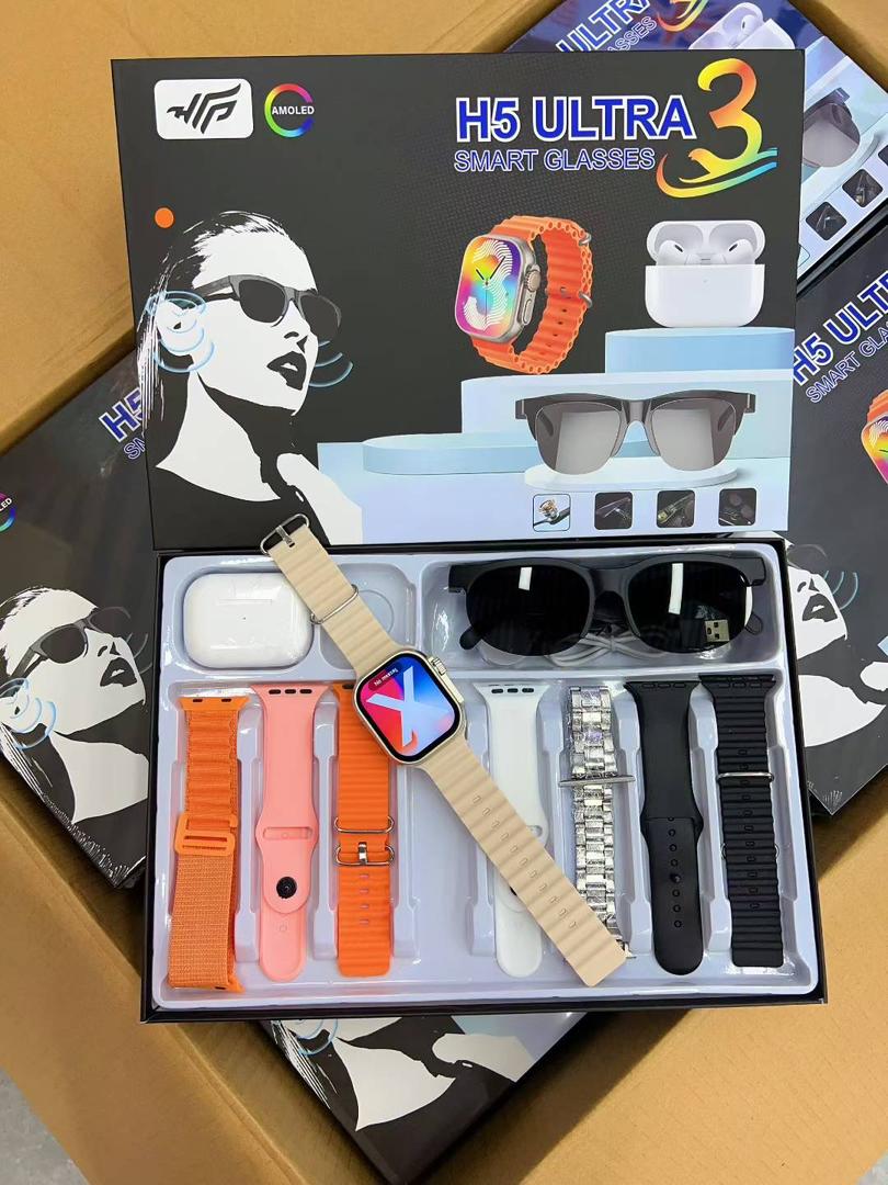H5 Ultra 3 Smart Glasses – Le Coffret Intelligent 3 en 1 qui Révolutionne Votre Style