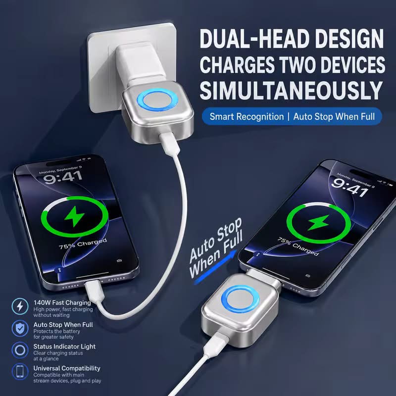 Chargeur Magnétique USB-C à Déconnexion Automatique