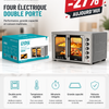 Four à pizza électrique professionnel double porte en verre WINNING STAR – 100L/120L