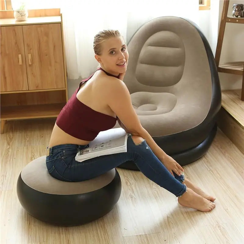 Fauteuil Gonflable Portable Oceanside avec Repose-Pieds