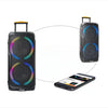 Enceinte Nomade Bluetooth Party Box 308 AMAZ - Double 8 Pouces avec LED