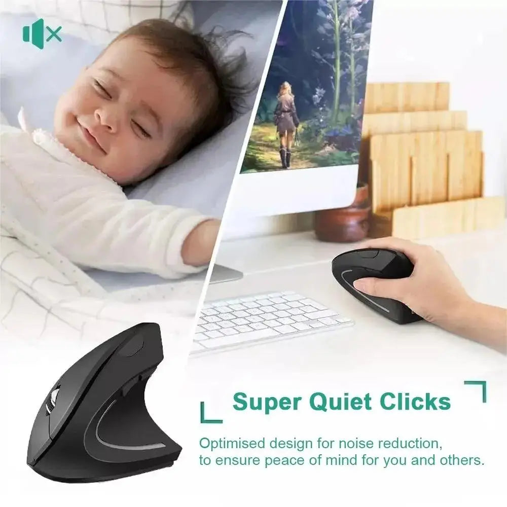Souris Verticale Ergonomique Bluetooth Sans Fil - Confort et Performance
