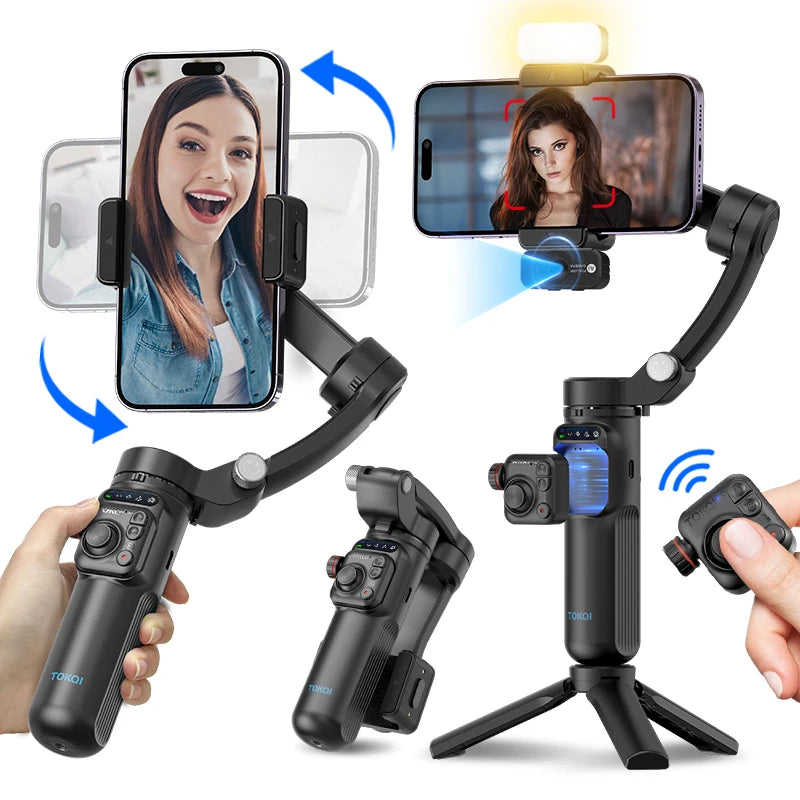 Stabilisateur Gimbal 3 Axes Professionnel pour Smartphone