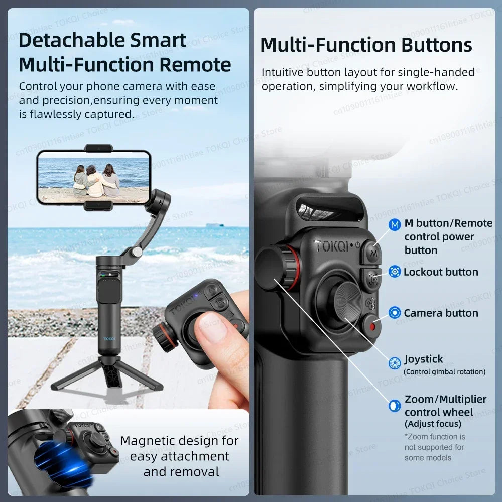 Stabilisateur Gimbal 3 Axes Professionnel pour Smartphone