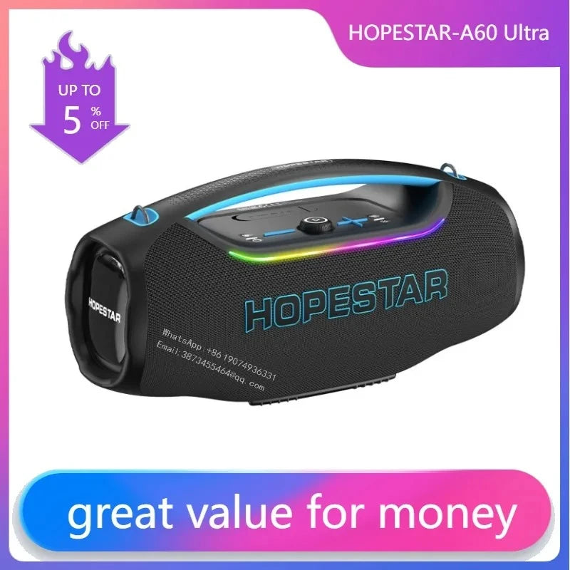 Hopestar A60 Ultra Enceinte Bluetooth de Soirée Haute Fidélité à 450W
