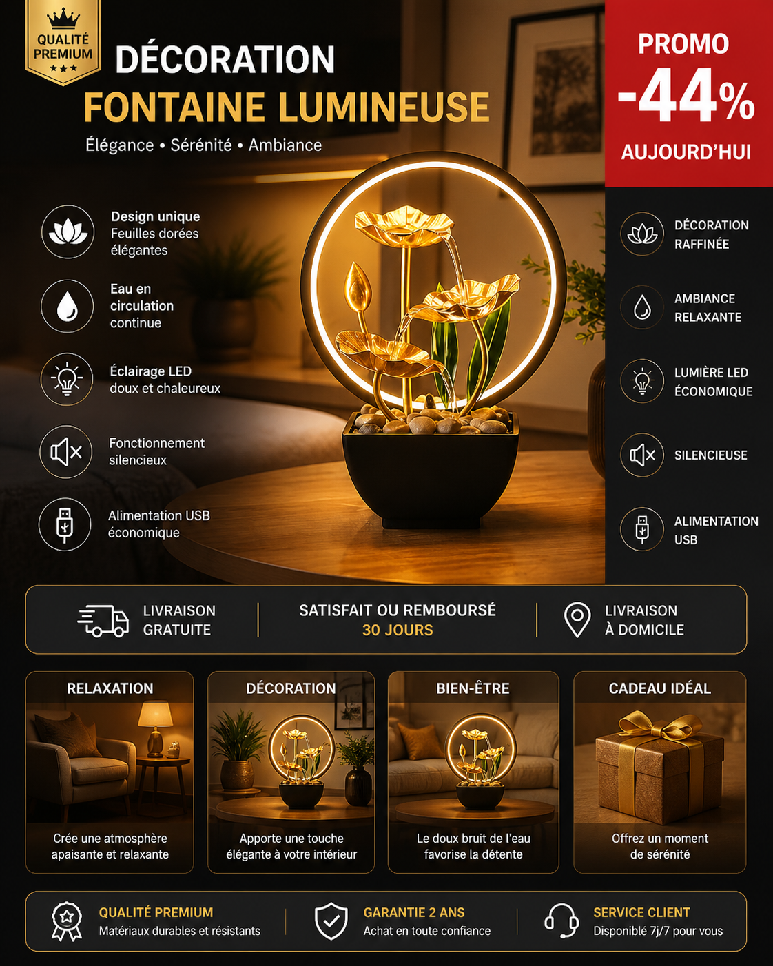 Fontaine de Relaxation Zen Lotus