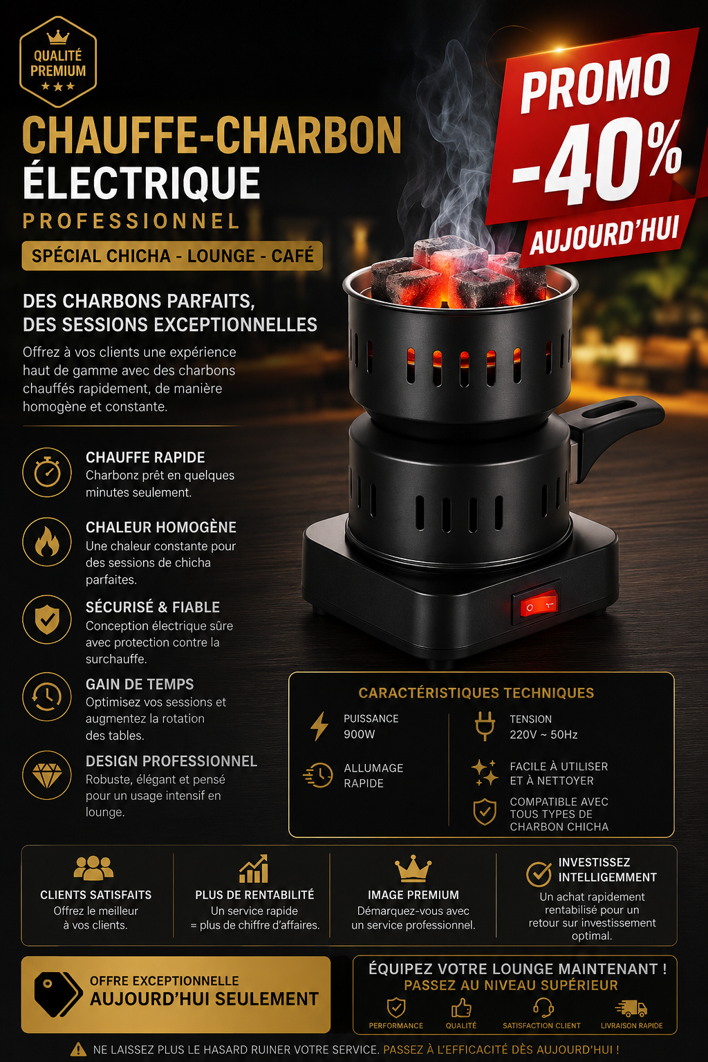 Allume Charbon Electrique Professionnel Haute Performance